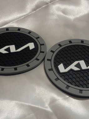 Black & Gray Rubber Key/Card Coaster Set